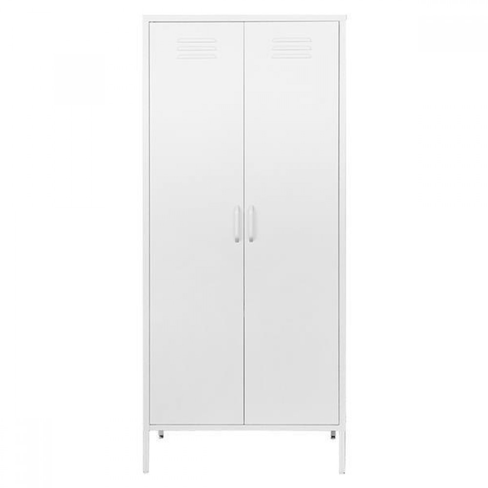 Ντουλάπα μεταλλική Nextdeco δίφυλλη λευκή Υ170x76x50εκ.