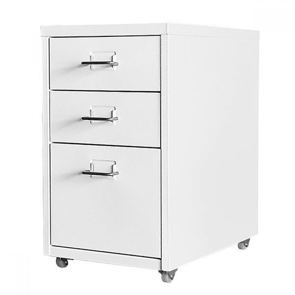 Συρταριέρα μεταλλική Nextdeco τροχήλατη λευκή Υ48.6x28x41εκ.