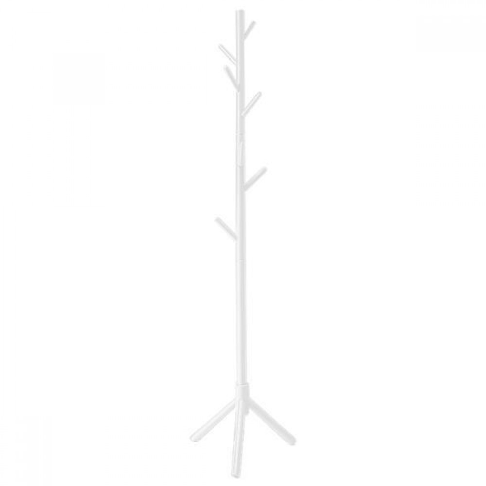 Καλόγερος ξύλινος Nextdeco μασίφ λευκός Y174εκ. Ø40εκ.