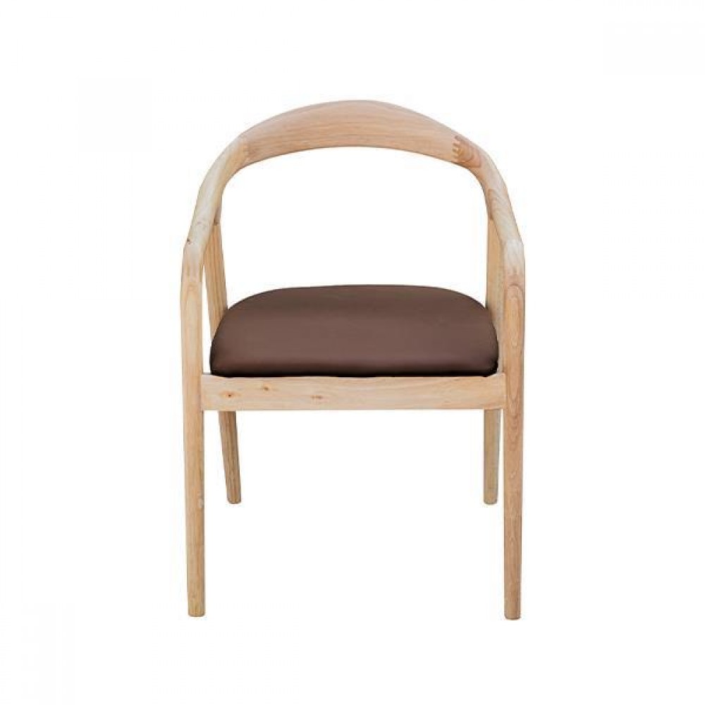 Καρέκλα ξύλινη Nextdeco Jackson καφέ Υ79,5x56x62εκ