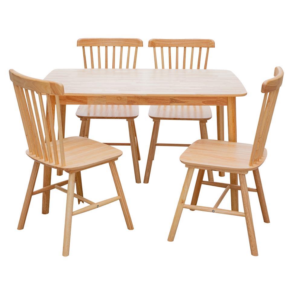 Σετ τραπεζαρίας Nextdeco Setra oak χρώμα φυσικό 5 τμχ