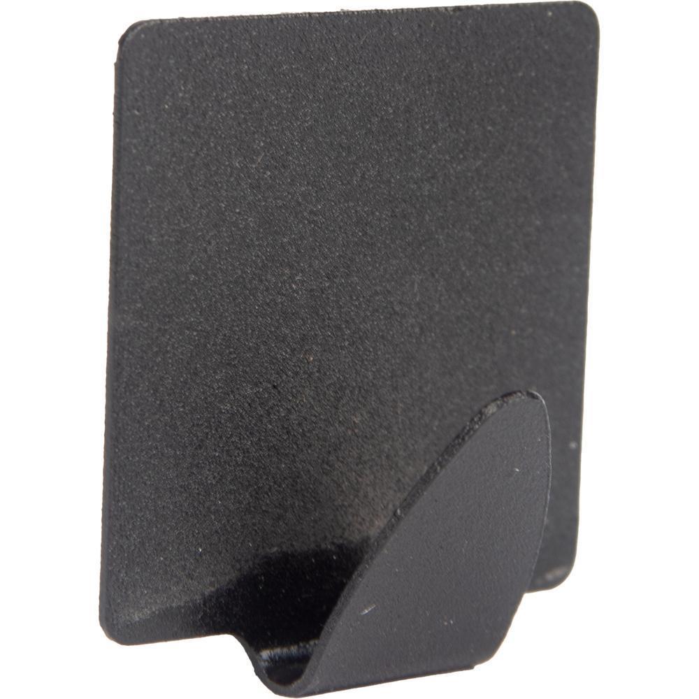 Αυτοκόλλητα άγκιστρα  σετ 6 Υ2x3,5x3,5εκ, μαύρο