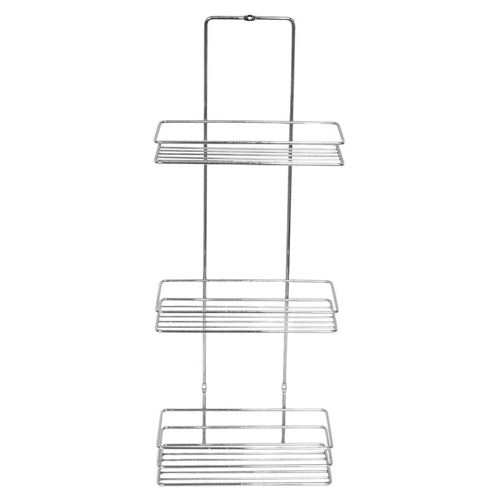 Ραφιέρα μπάνιου 3 ράφια Nextdeco επιχρωμιωμένο ατσάλι Υ58x8x23εκ