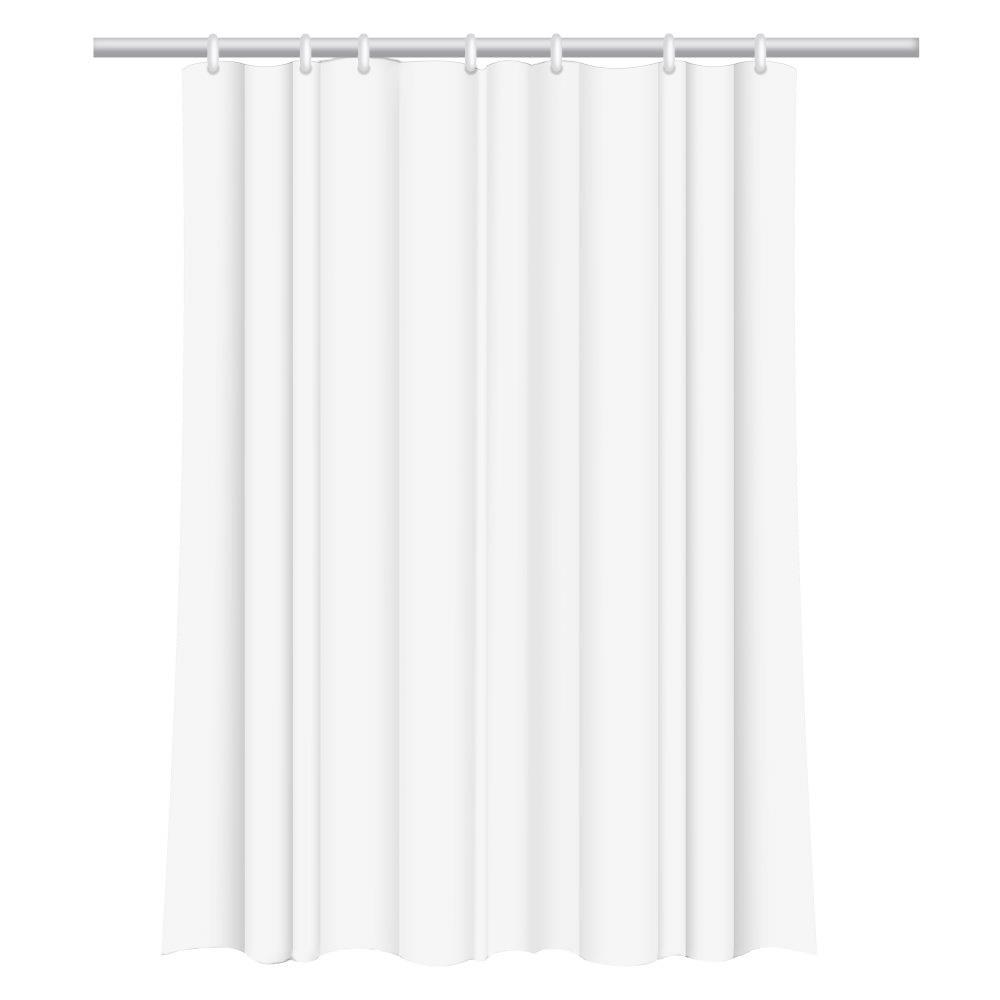 Κουρτίνα μπάνιου  με 12 κρίκους λευκή Υ200x180εκ.