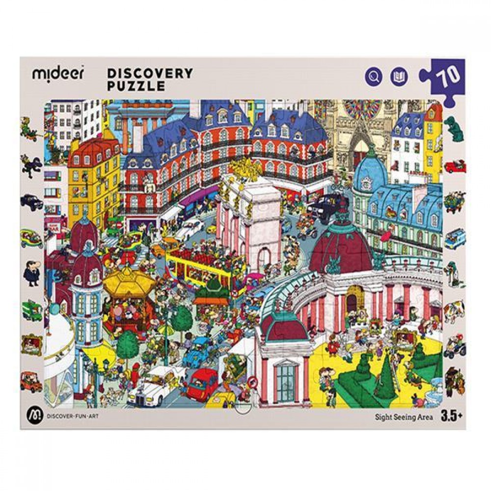 Mideer παζλ Discovery - Αξιοθέατα 70 τεμαχίων