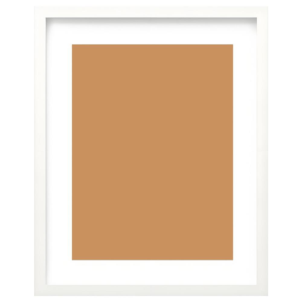 Κορνίζα τοίχου ξύλινη λευκή με ακρυλικό τζάμι Υ40x30εκ.