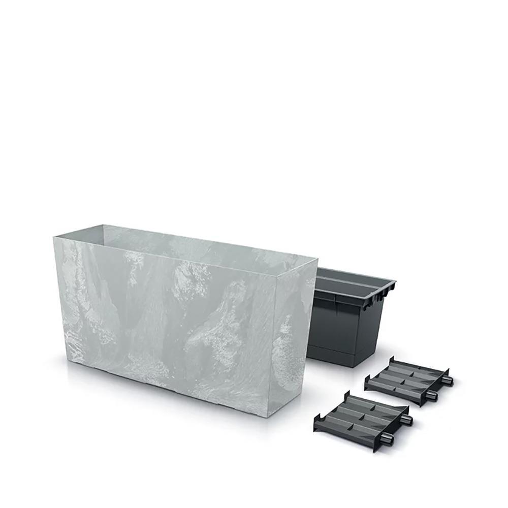 Ζαρντινιέρα γκρι beton effect Y40,6x77x23,5εκ.