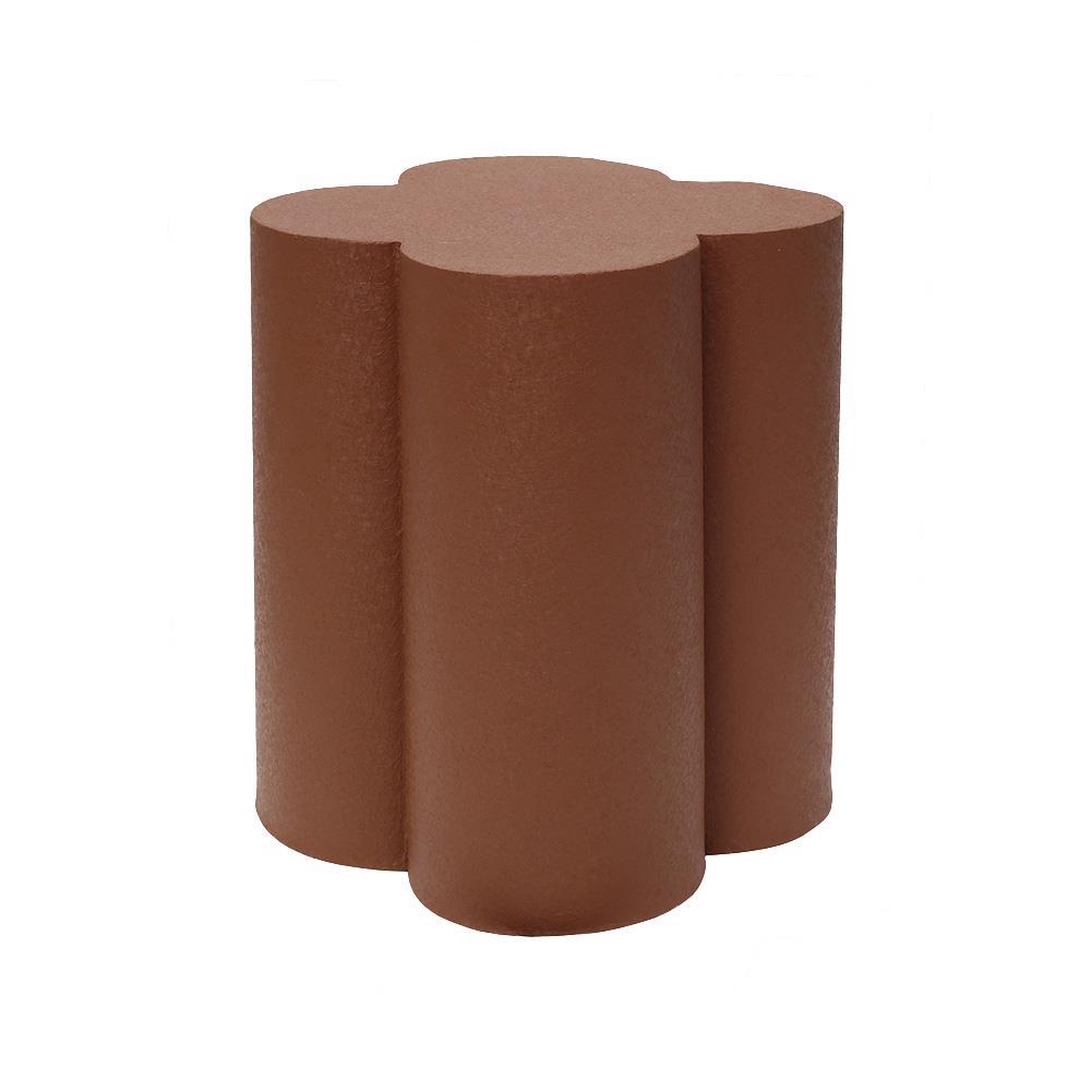 Σκαμπό μεταλλικό ματ Nextdeco καφέ Y40x37x37εκ.