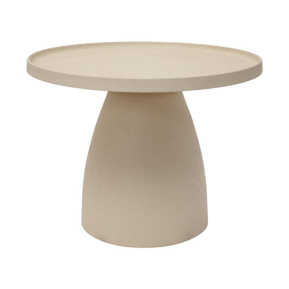 Τραπεζάκι μεταλλικό ματ Nextdeco μπεζ Y41xØ51εκ.