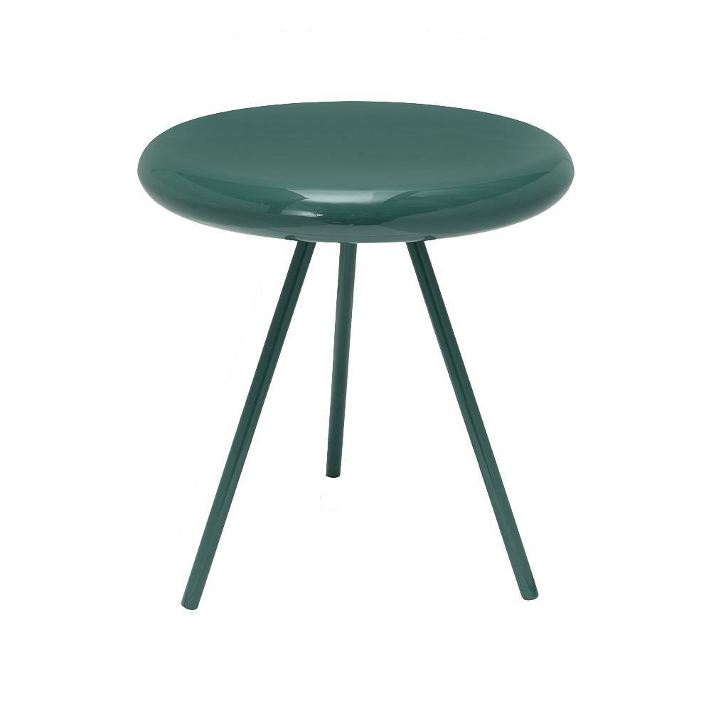 Τραπεζάκι μεταλλικό γυαλιστερό Nextdeco πράσινο Y51xØ44εκ.