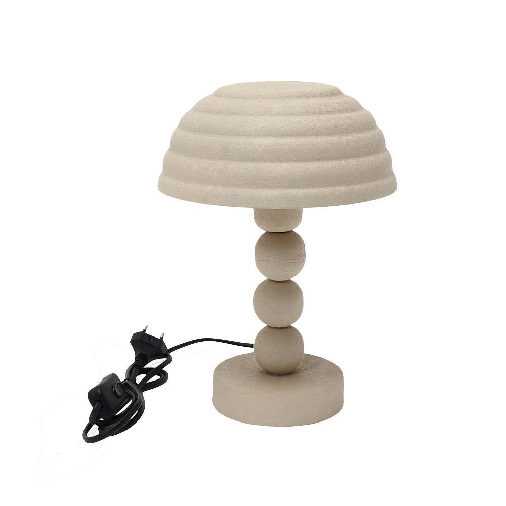 Φωτιστικό επιτραπέζιο μεταλλικό ματ Nextdeco μπεζ Υ29xØ20εκ.