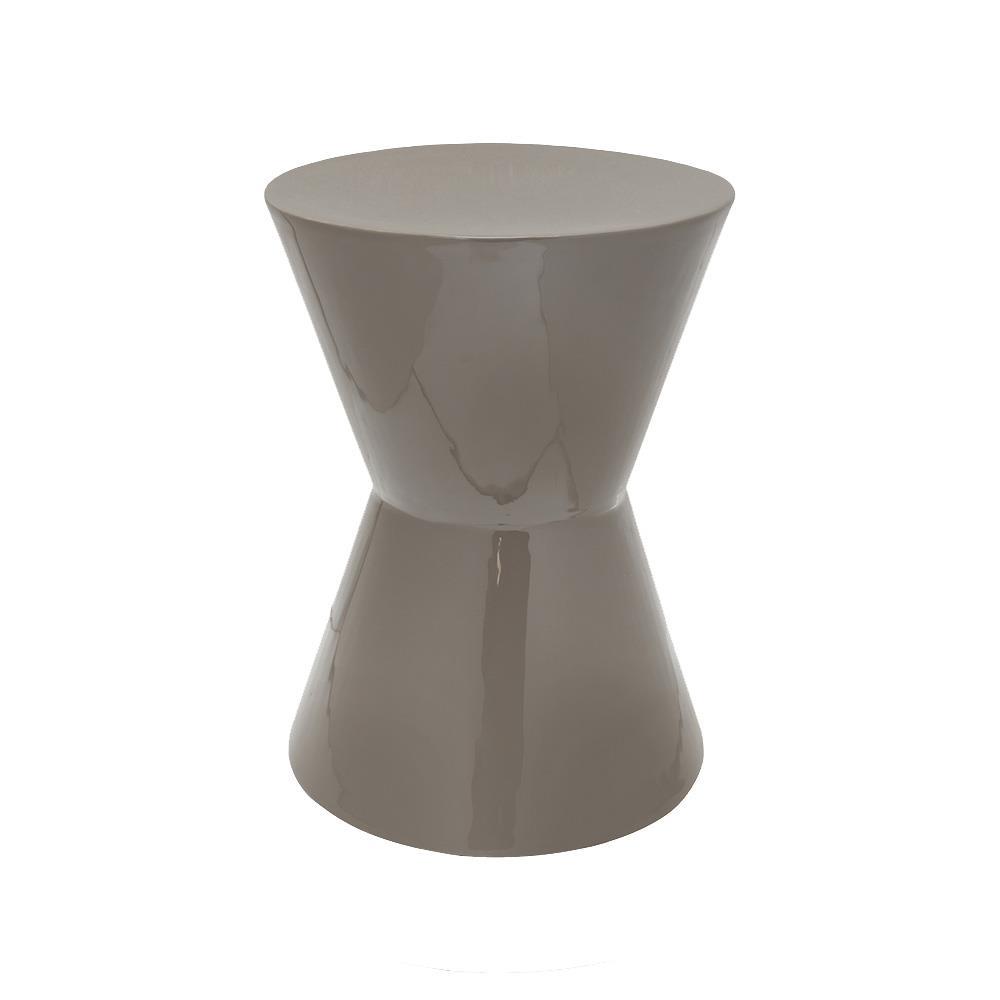 Σκαμπό μεταλλικό γυαλιστερό Nextdeco γκρι Y41,5xØ31εκ.