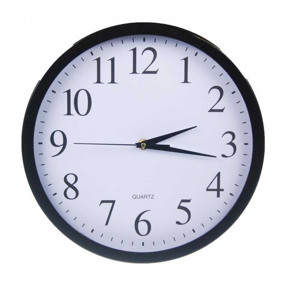 Ρολόι τοίχου Ø27εκ. μαύρο