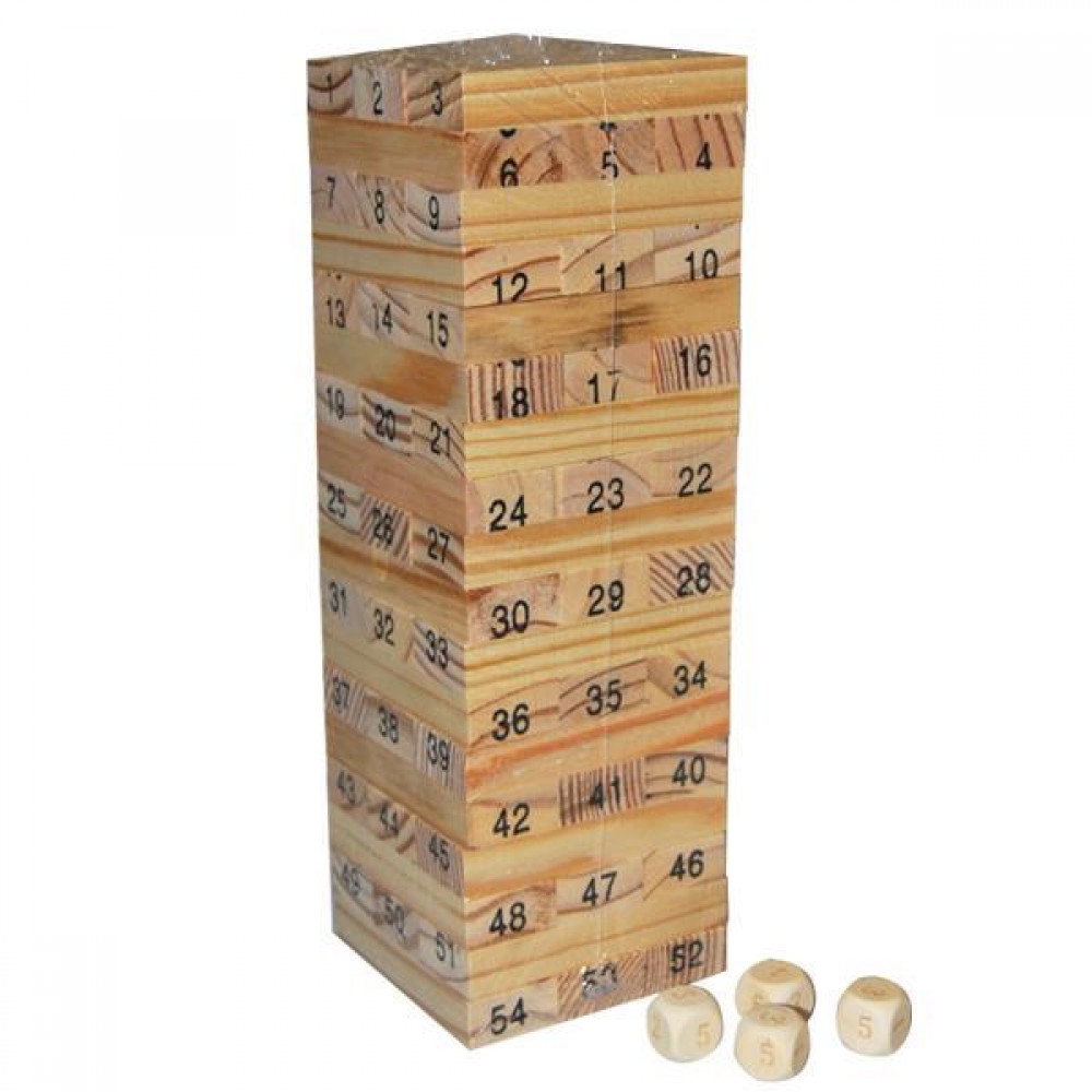 Επιτραπέζιο Jenga ξύλινο 54 τεμαχίων Υ26,5x7,5x7,5εκ.