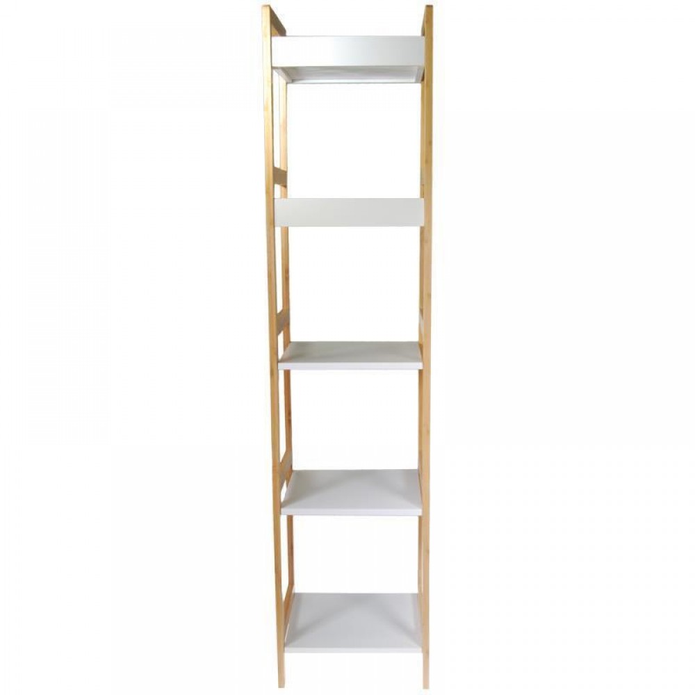 Ραφιέρα ξύλινη Nextdeco με 5 ράφια Υ127.5x29,5x29εκ.