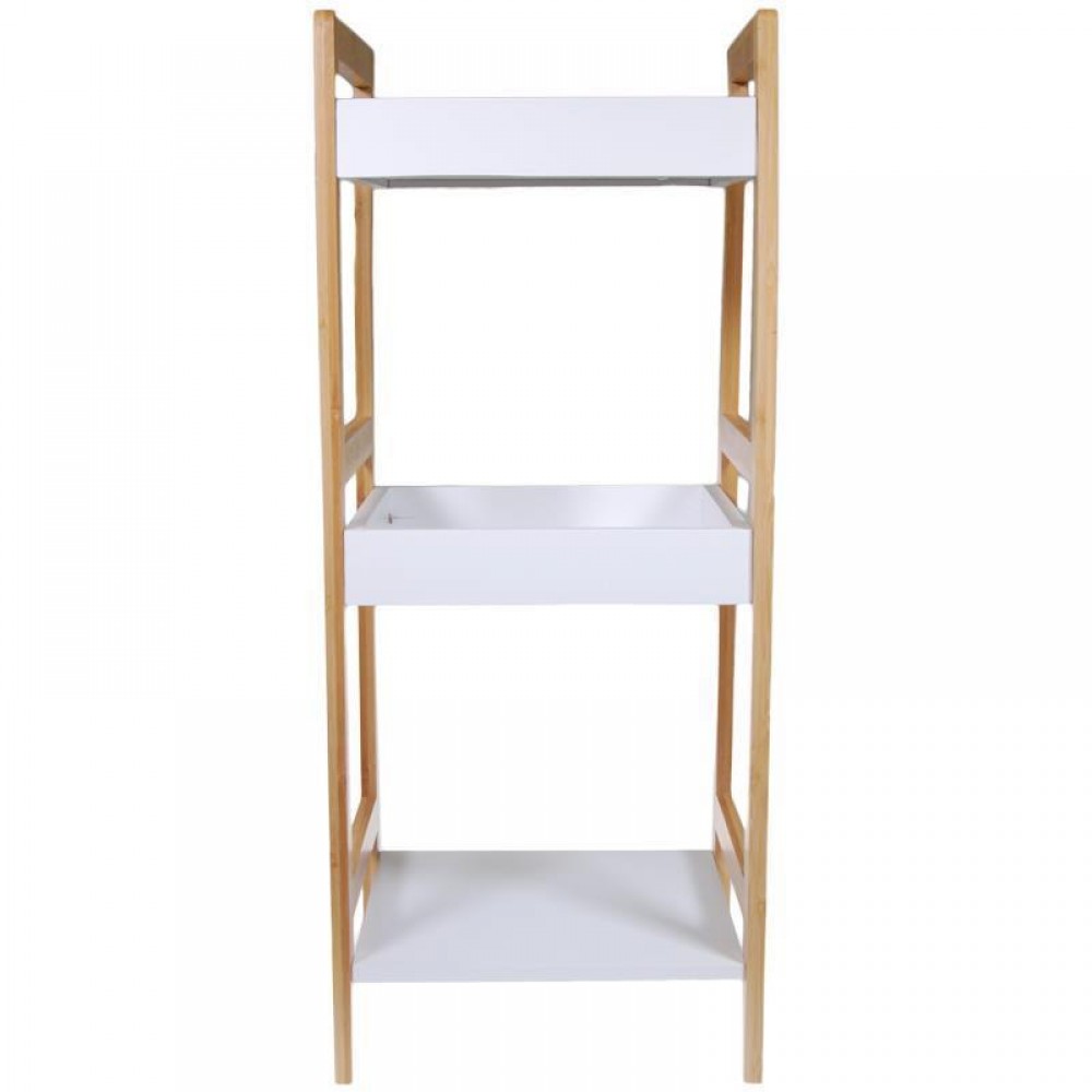 Ραφιέρα ξύλινη Nextdeco με 3 ράφια Υ72x29,5x28,5εκ.