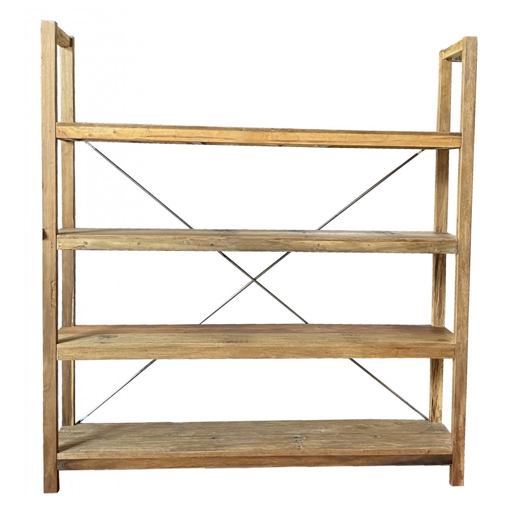 Ραφιέρα Nextdeco ανακυκλωμένο ξύλο teak - mahoni Υ200xM185xΠ39εκ