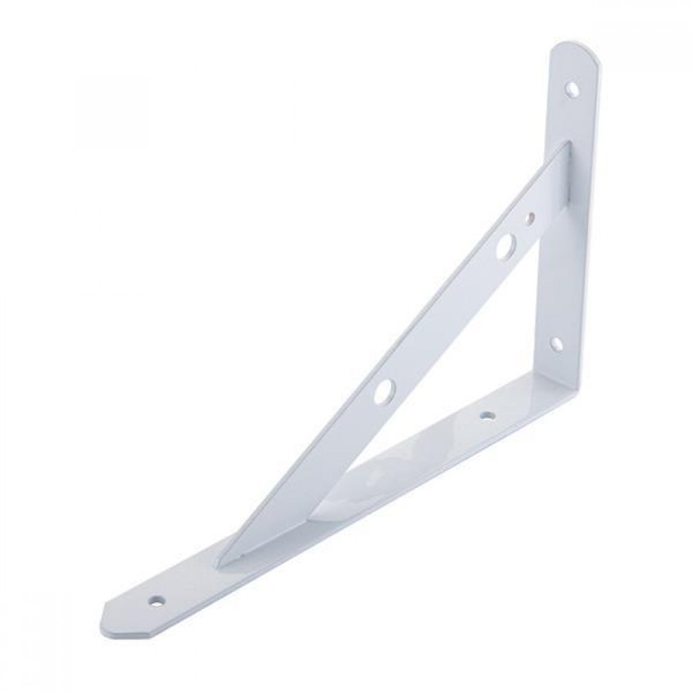 Γωνία στήριξης ραφιού μεταλλική λευκή Υ18,5x30x2,5εκ.