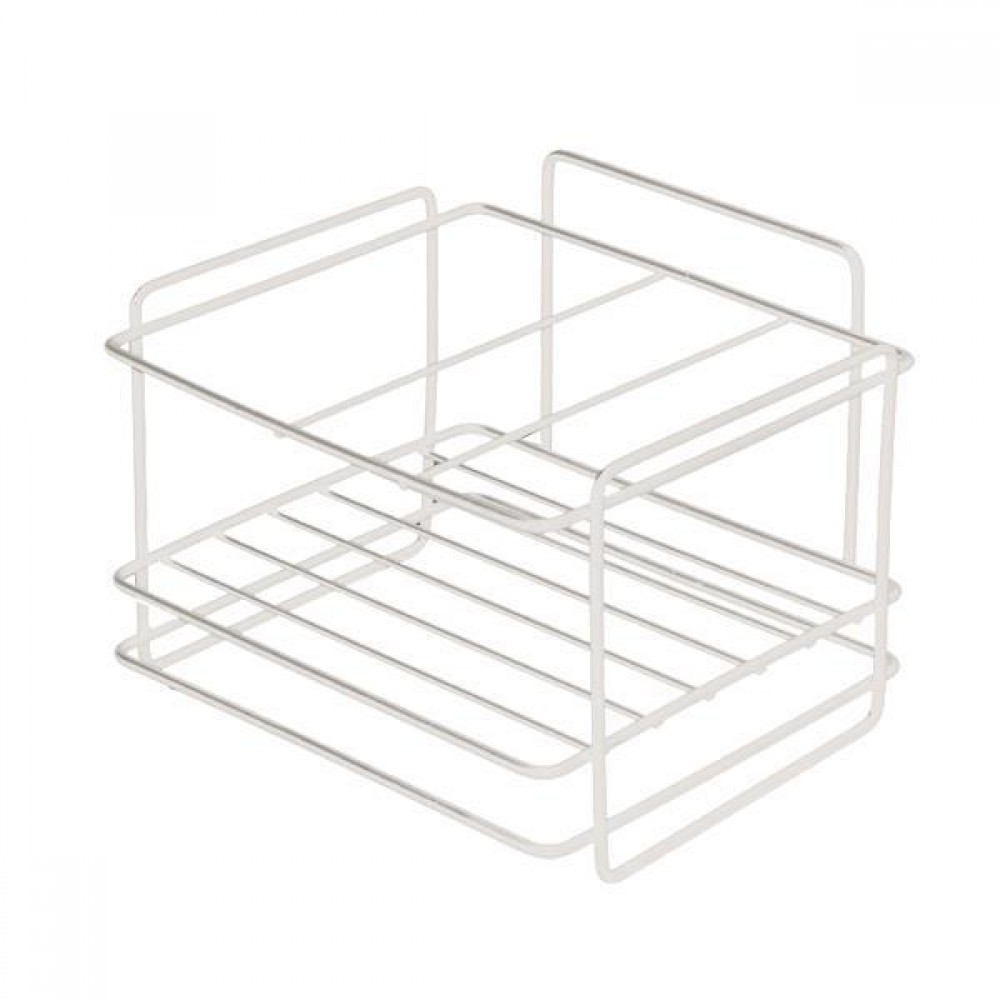 Θήκη οργάνωσης νεροχύτη λευκή μεταλλική Υ12x18,5x10εκ.