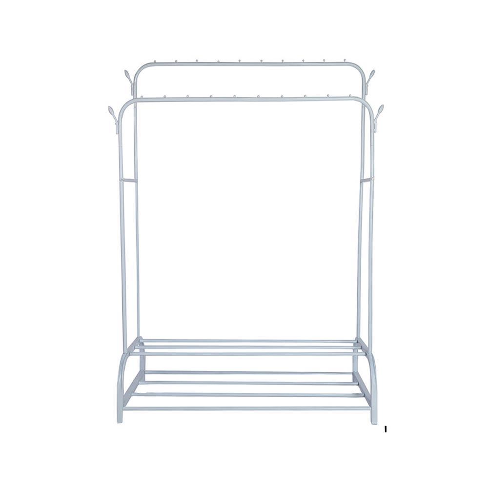 Κρεμάστρα ράγα οργάνωσης ρούχων Nextdeco μεταλλική λευκή Υ160x110x57εκ.