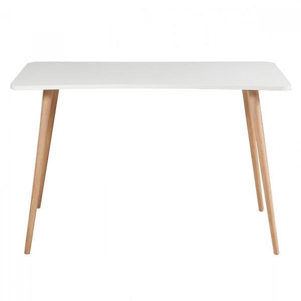 Γραφείο ξύλινο με λευκή επιφάνεια 80x40xΥ73εκ.