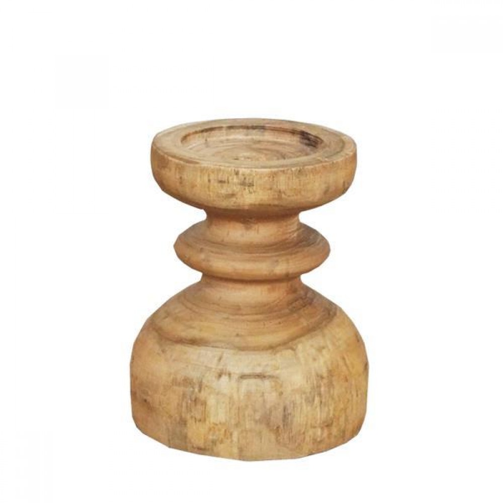 Κηροπήγιο Nextdeco Tribeca ανακυκλωμένο ξύλο teak Ø10/12x16εκ.