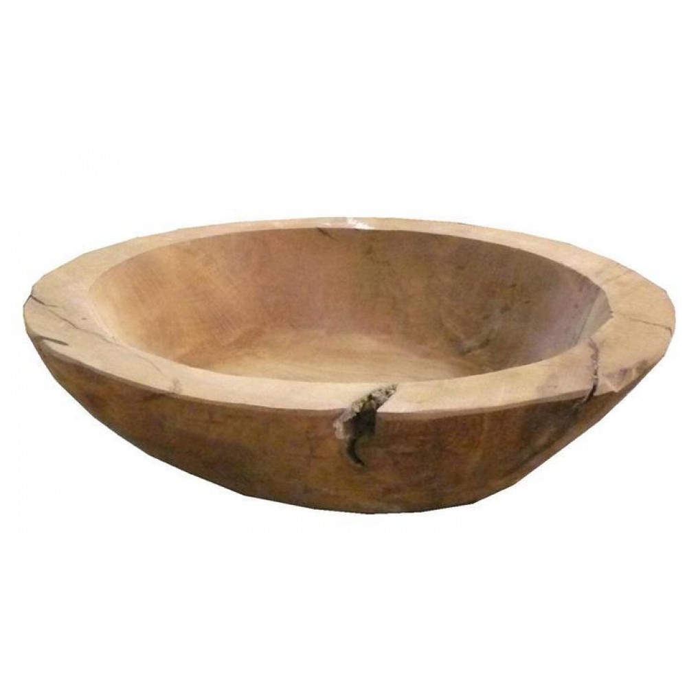 Μπωλ διακοσμητικό Nextdeco Tribeca ανακυκλωμένο ξύλο teak Ø39x11εκ.