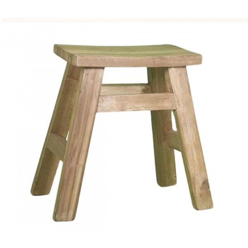 Σκαμπό Nextdeco Tribeca ανακυκλωμένο ξύλο mahoni Υ50x30x50εκ.