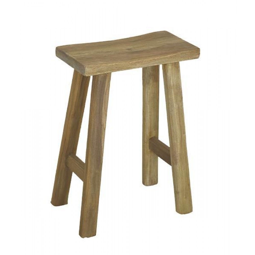 Σκαμπό Nextdeco Tribeca ανακυκλωμένο ξύλο mahoni Υ45x20x40εκ.