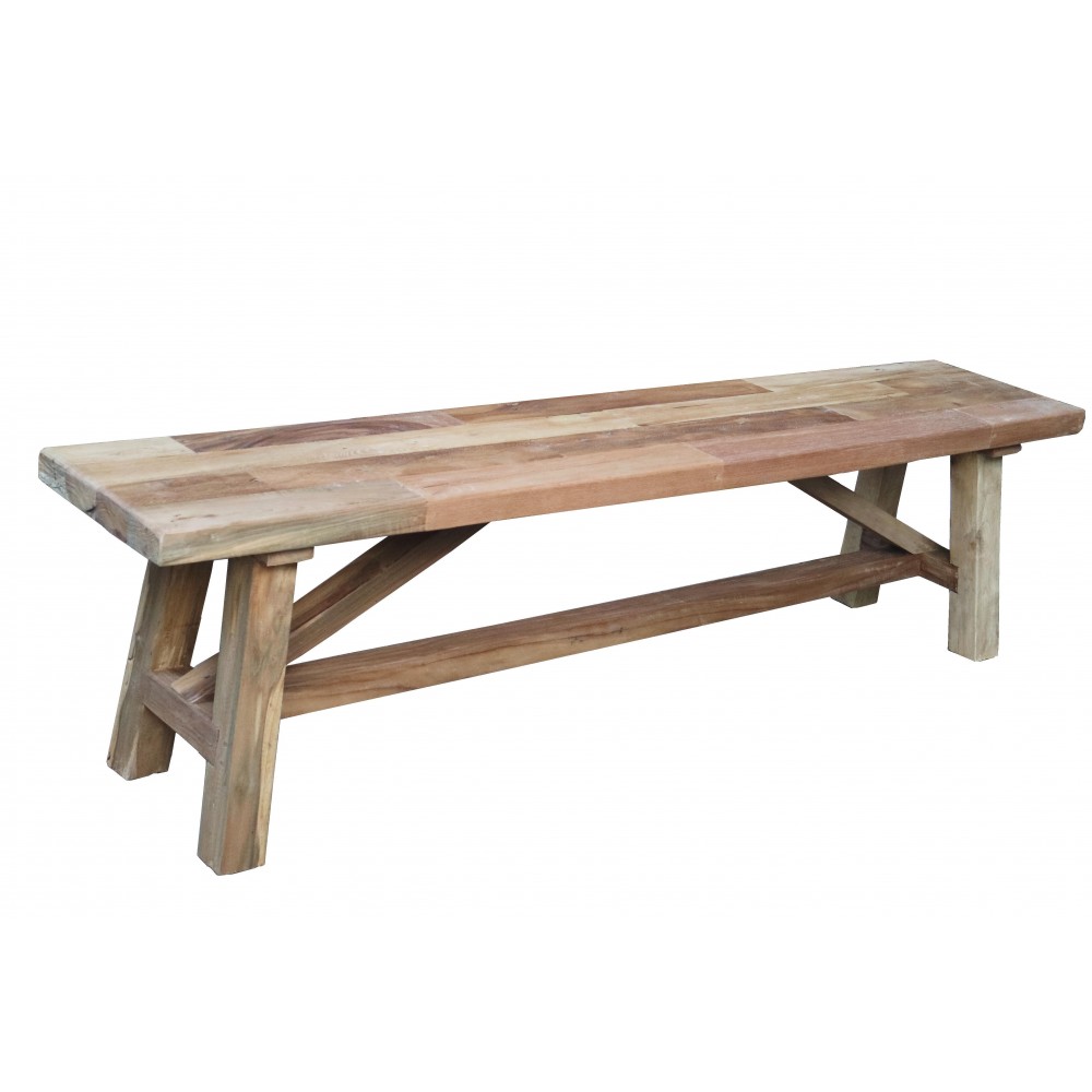 Παγκάκι Nextdeco ανακυκλωμένο ξύλο mahoni Υ47xM140xΠ35εκ