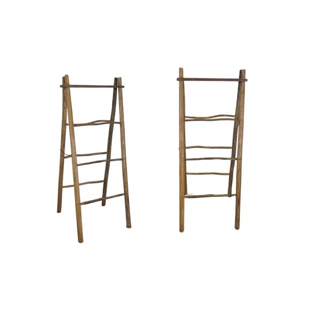 Σκάλα - Κρεμάστρα Nextdeco ανακυκλωμένο ξύλο teak Υ123xΜ53xΠ65/12εκ