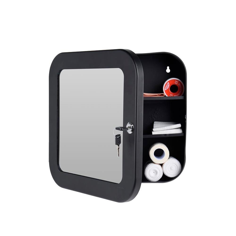 Φαρμακείο μεταλλικό μαύρο Υ32x32x11,5εκ.