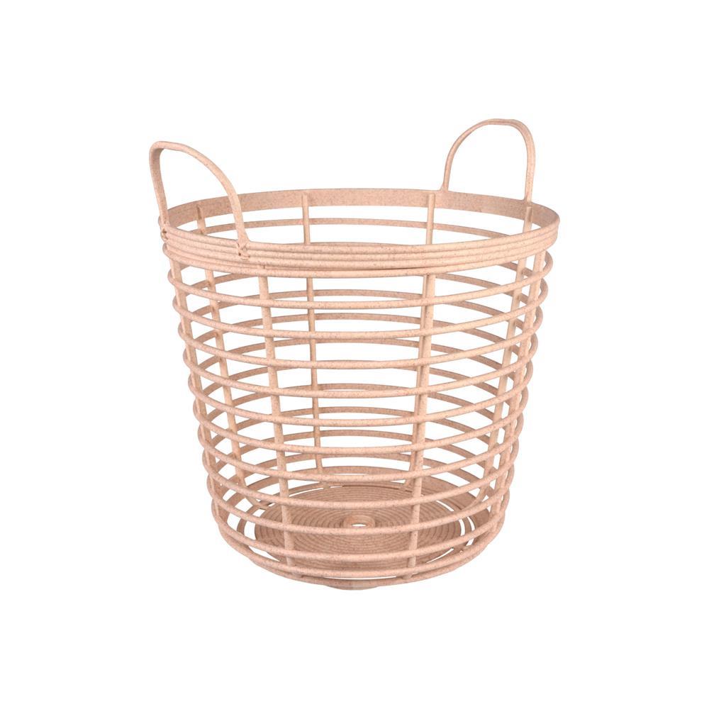 Καλάθι αποθήκευσης ή απλύτων μπεζ Υ40,2x Ø37,4εκ.