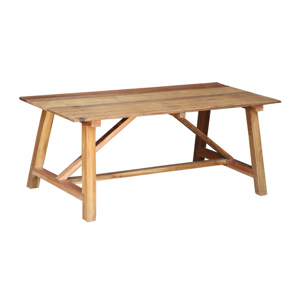 Τραπέζι γίγας Nextdeco ανακυκλωμένο ξύλο teak - mahoni Υ73xM240xΠ90εκ