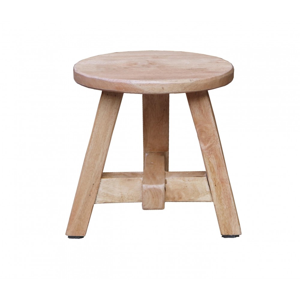 Σκαμπό Nextdeco ανακυκλωμένο ξύλο mahoni Υ23εκ Ø20εκ.