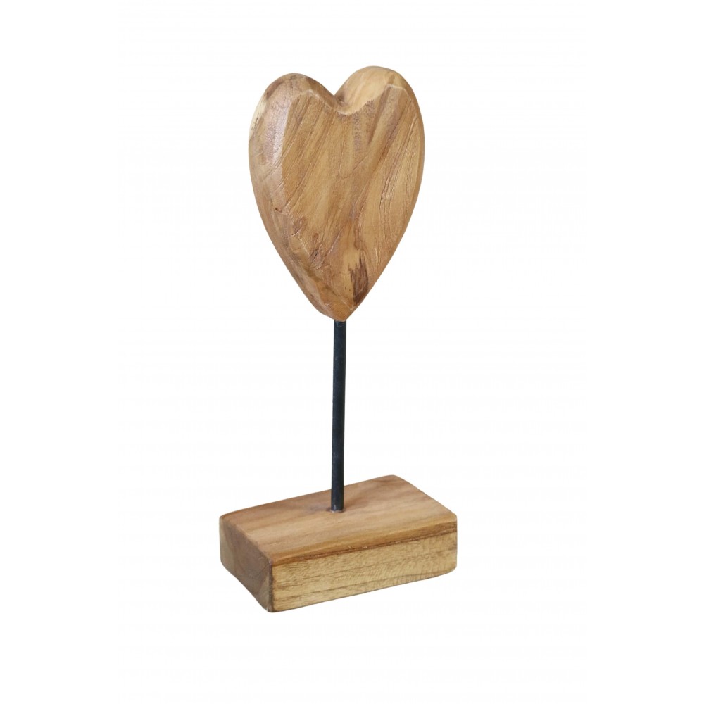 Ξύλινο διακοσμητικό καρδιά  Υ36xM17xΠ12εκ