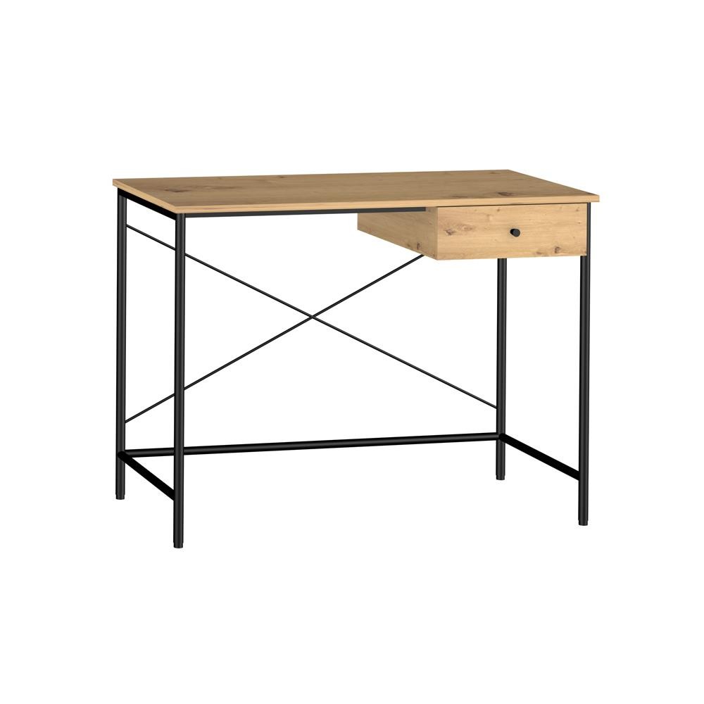 Γραφείο ξύλινο μεταλλικό Nextdeco με συρτάρι Υ76x100x48εκ.