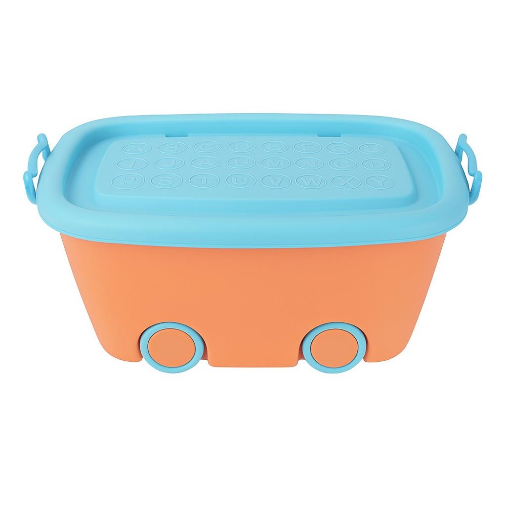 Κουτί αποθήκευσης με 4 ρόδες ροζ Υ24x47x30εκ.