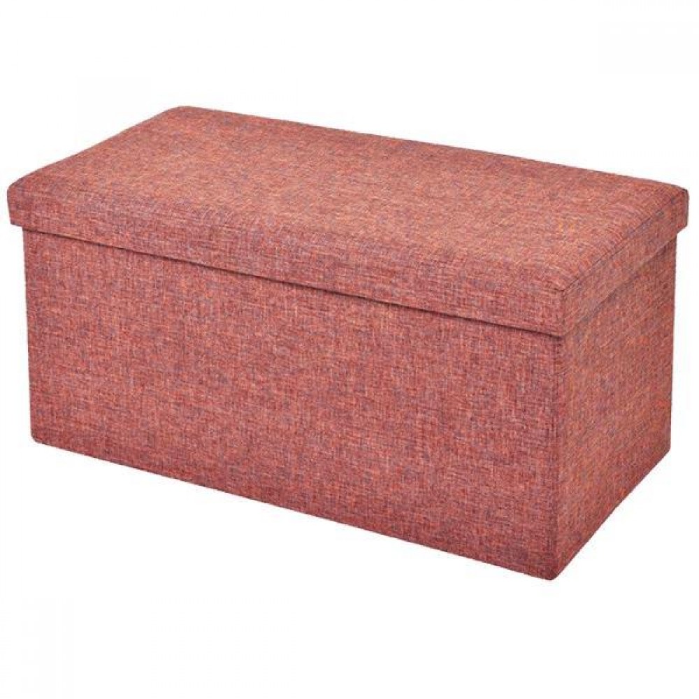 Σκαμπό με αποθηκευτικό χώρο, πορτοκαλί, Υ36x76x38 εκ.