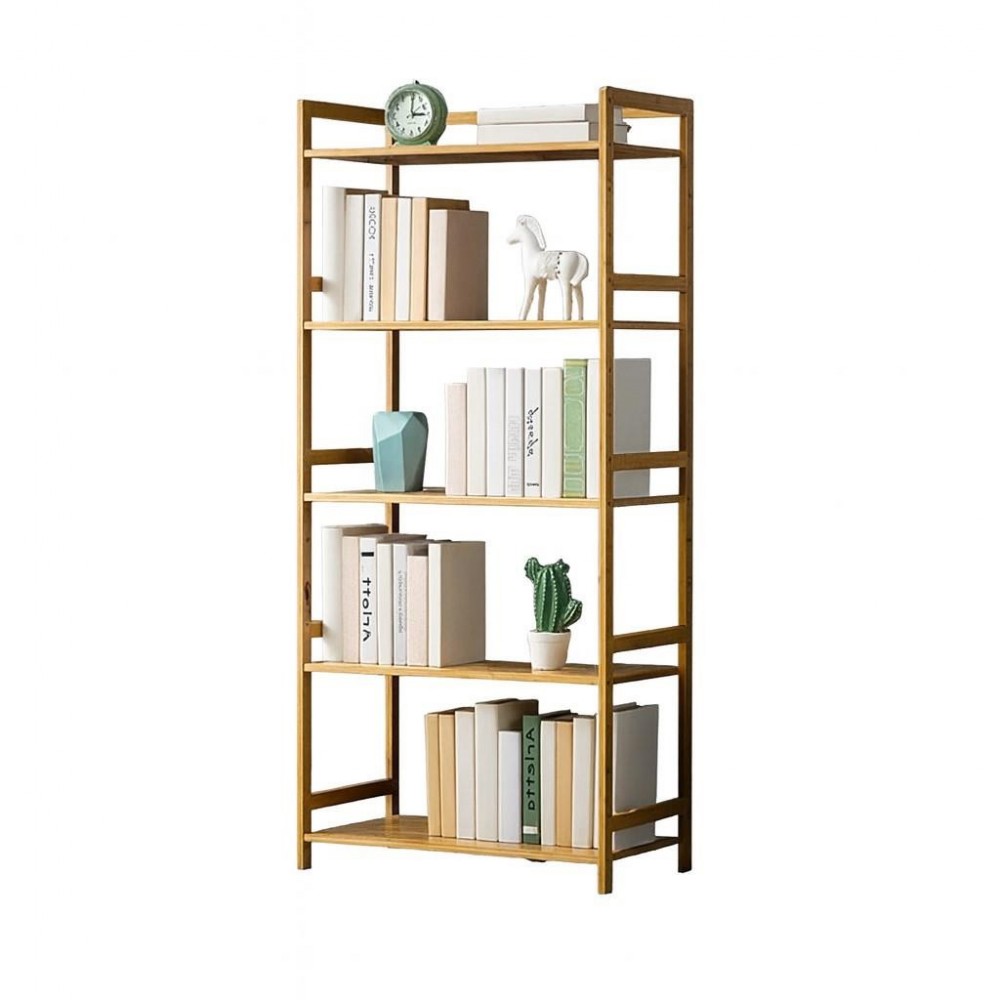 Βιβλιοθήκη Nextdeco από μπαμπού 5 επιπέδων Υ128x68x25εκ.