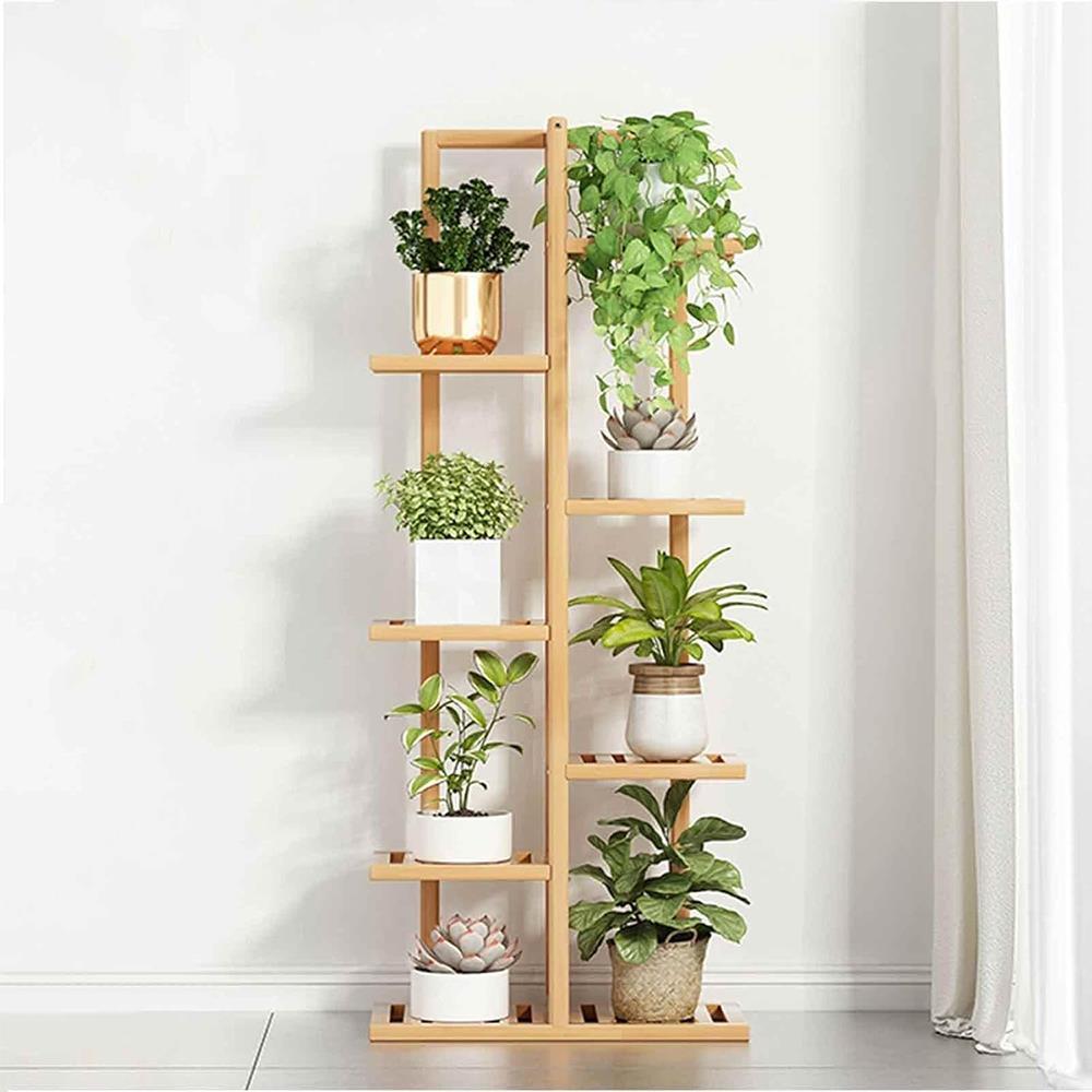 Ανθοστήλη Nextdeco 7 θέσεων μπαμπού Υ142x40x20εκ.