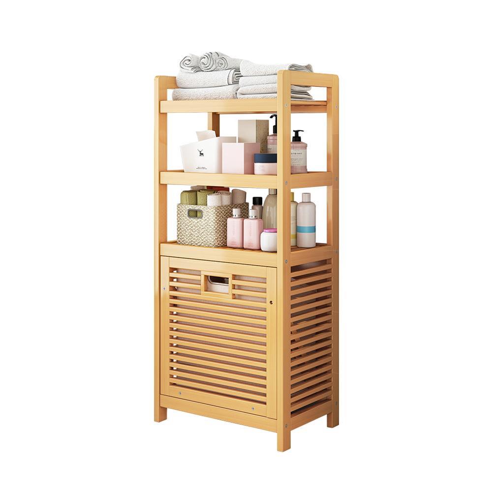 Ράφι με καλάθι απλύτων Nextdeco ξύλινο μπαμπού Υ119x40x30εκ.