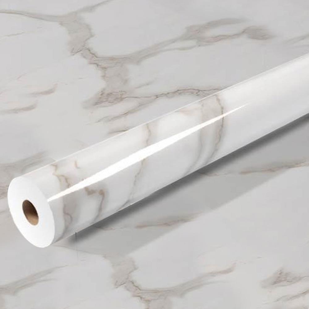 Αυτοκόλλητο διακοσμητικό ρολό με όψη λευκό- μπεζ μάρμαρο 60x300εκ.