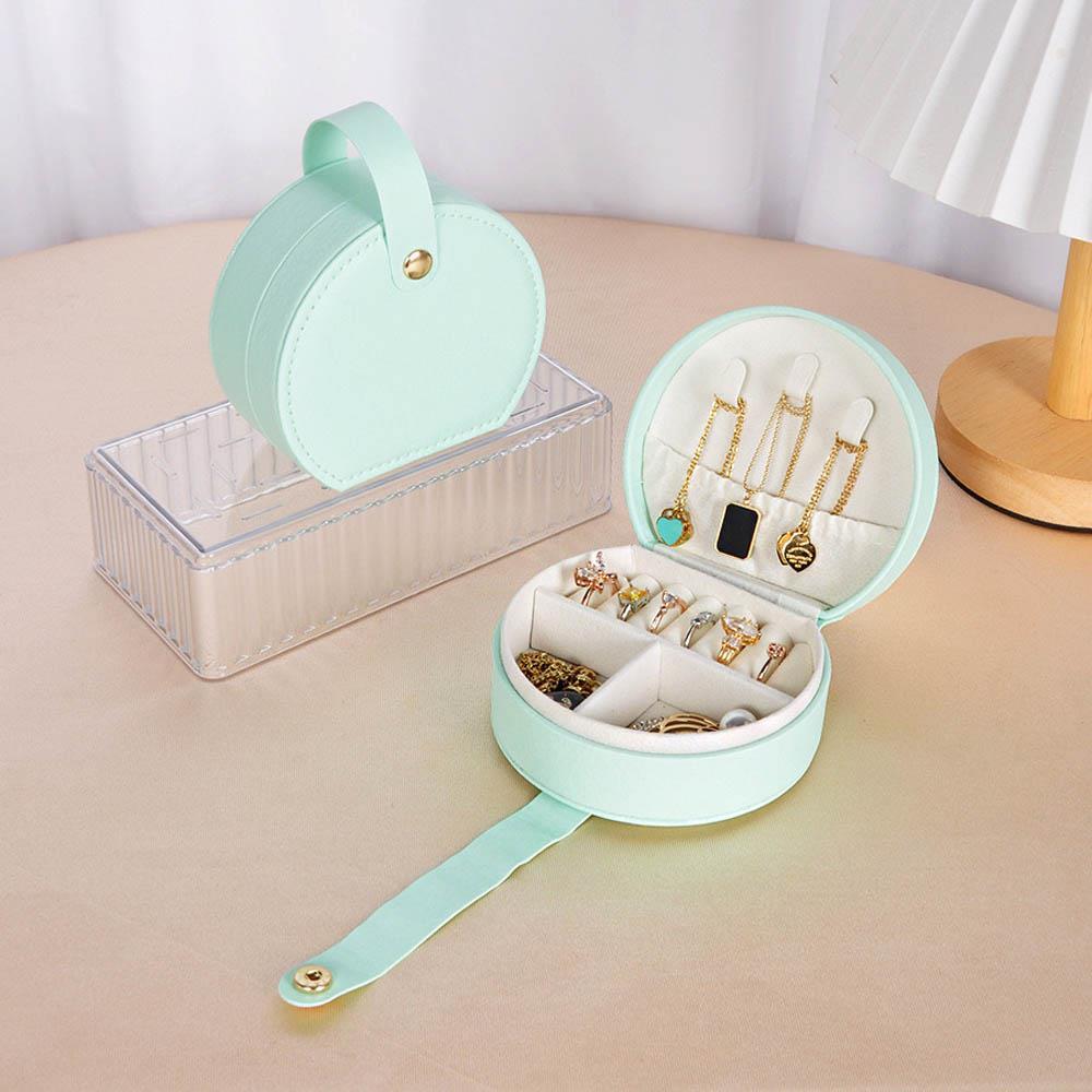 Θήκη κοσμημάτων μικρή γαλάζιο PU Υ5x10x9εκ.