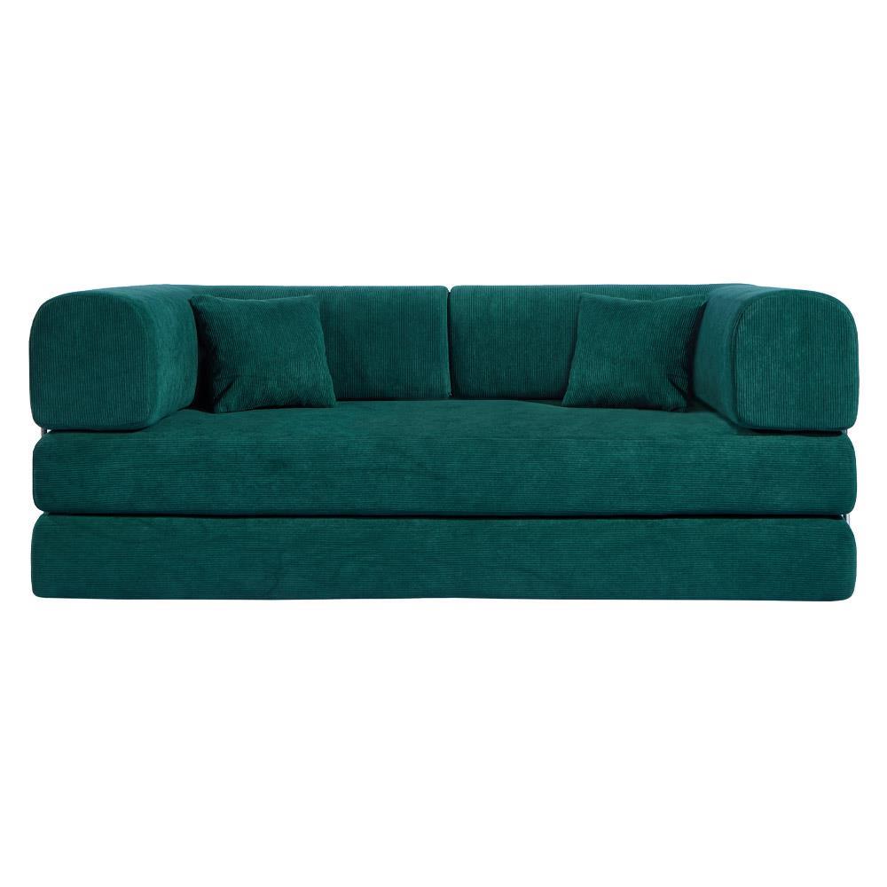 Compressed Nextdeco καναπές-κρεβάτι πράσινος 200x100x75εκ.