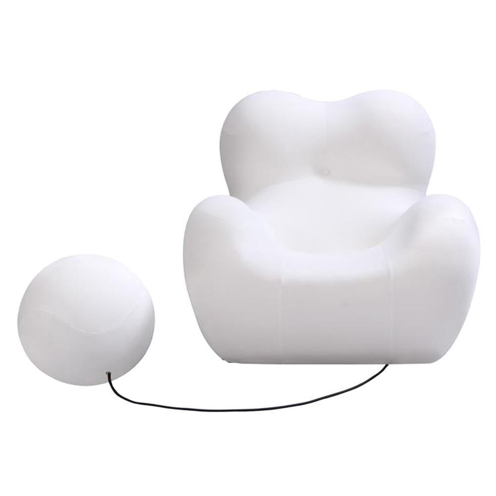 Compressed πολυθρόνα Nextdeco λευκή 102x120xΥ92εκ.