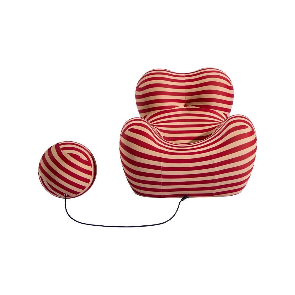 Compressed πολυθρόνα Nextdeco κόκκινο-μπεζ 102x120xΥ92εκ.