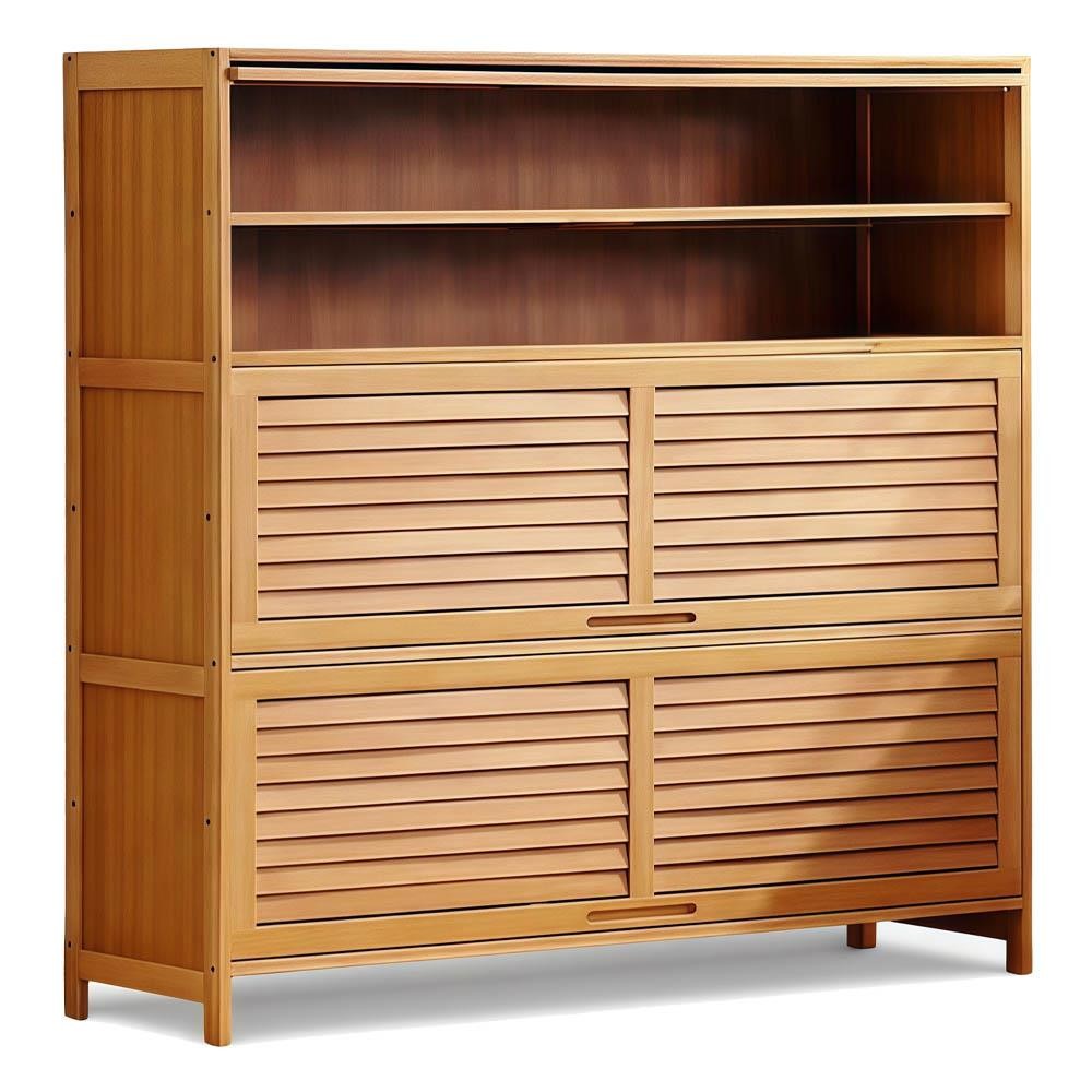 Παπουτσοθήκη 7 επιπέδων Nextdeco μπαμπού Υ106x110x32εκ. μεγάλη