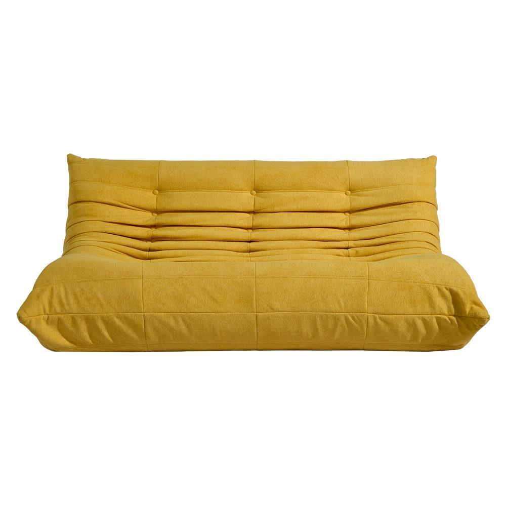 Compressed Nextdeco καναπές τριθέσιος Togo κίτρινος Υ70x174x102εκ.