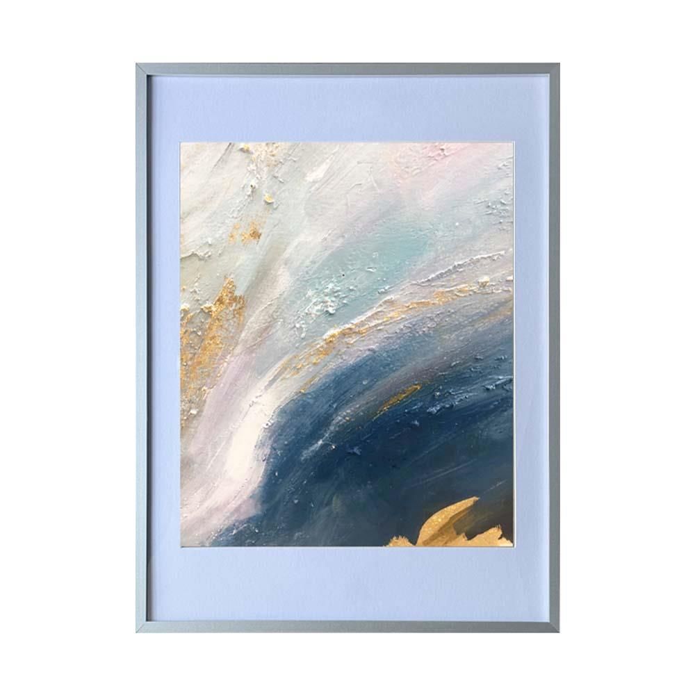 Κορνίζα τοίχου μεταλλική ασημί με ακρυλικό τζάμι 70x50εκ.